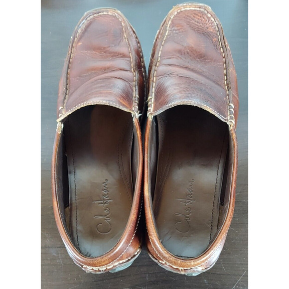 COLE HAAN NikeAir Mens Brown Leather Slip-on Loafer Shoes C09043 Size 9.5 - Picture 5 of 7